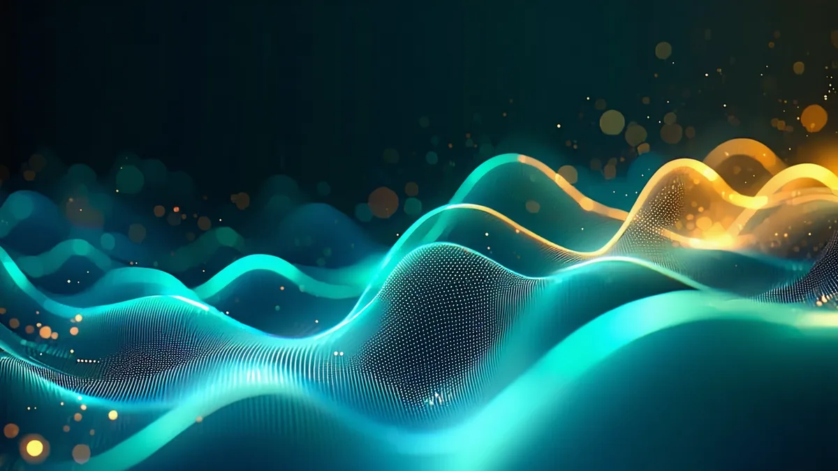 Abstract upward trajectory data visualization representing expansion revenue signals