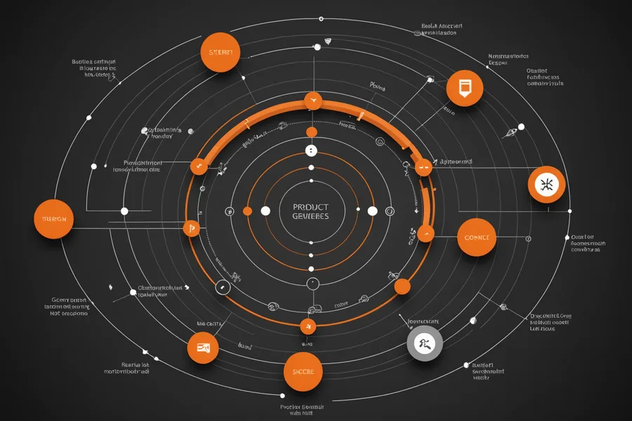 Diagram showing data signal inputs flowing into Vendarix health score engine